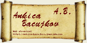 Ankica Bačujkov vizit kartica
